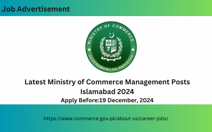 Latest Jobs in Ministry of Commerce Management Islamabad 2024